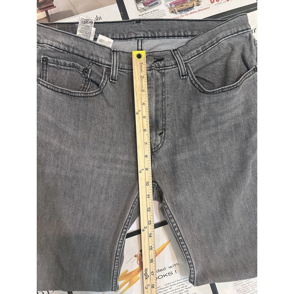 Levi's 514 Straight Fit Flex Jeans Men's 34x30 Light Gray Stretch Denim Pants